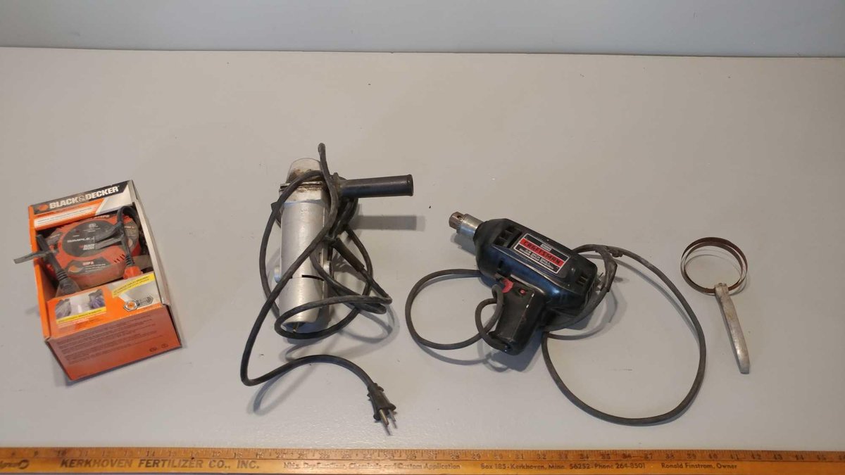 BLACK & DECKER BATTERY BOOSTER and JEPSON 4" ANGLE GRINDER and CRAFTSMAN 3/8" DRILL