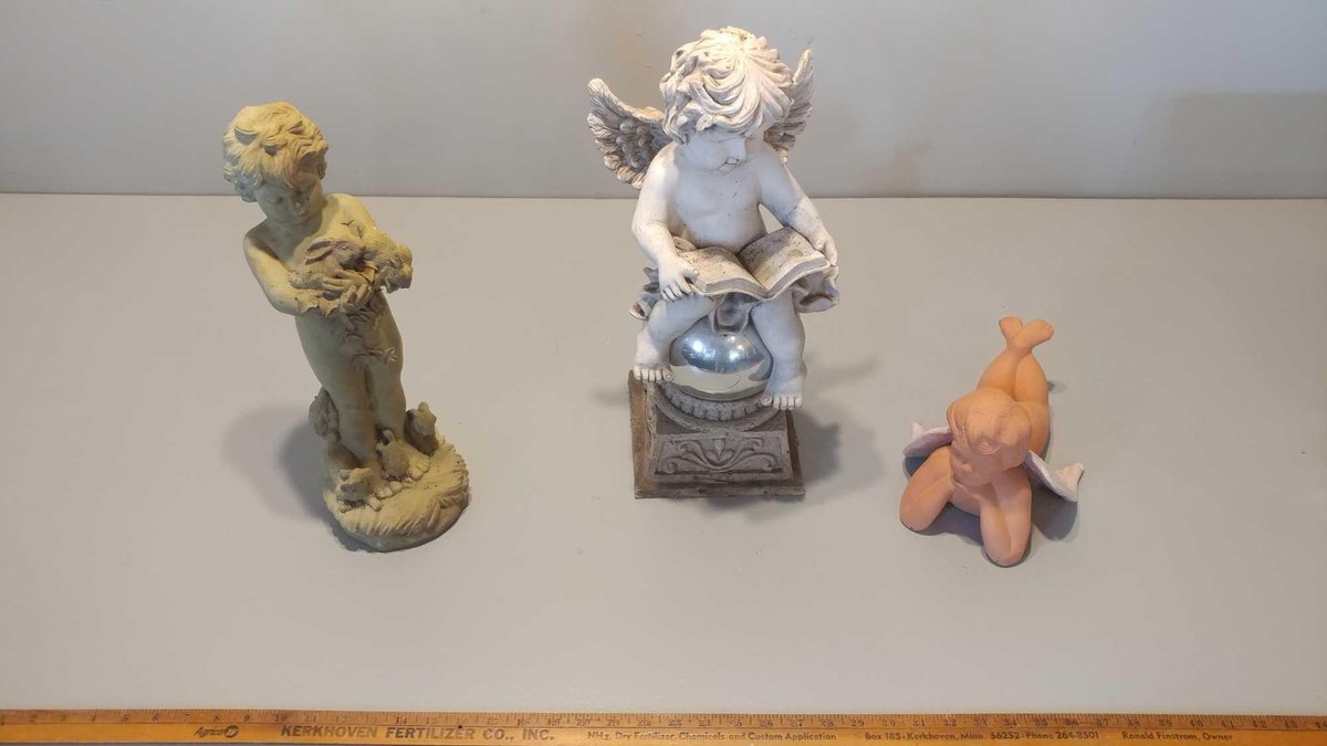 (3) DECORATIVE CERAMIC CHERUBS