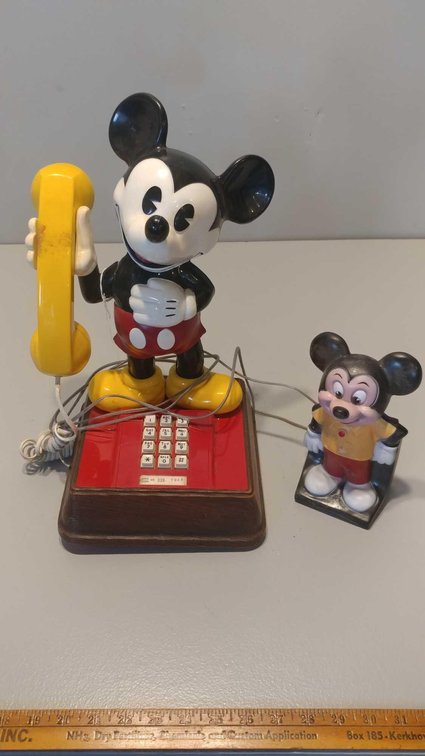 MICKEY MOUSE TELEPHONE and MICKEY COIN BANK