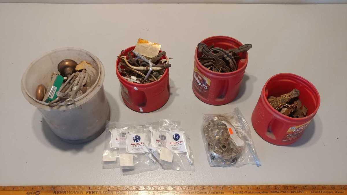 LARGE ASSORTMENT OF DRAWER & CABINET HARDWARE AND MISC