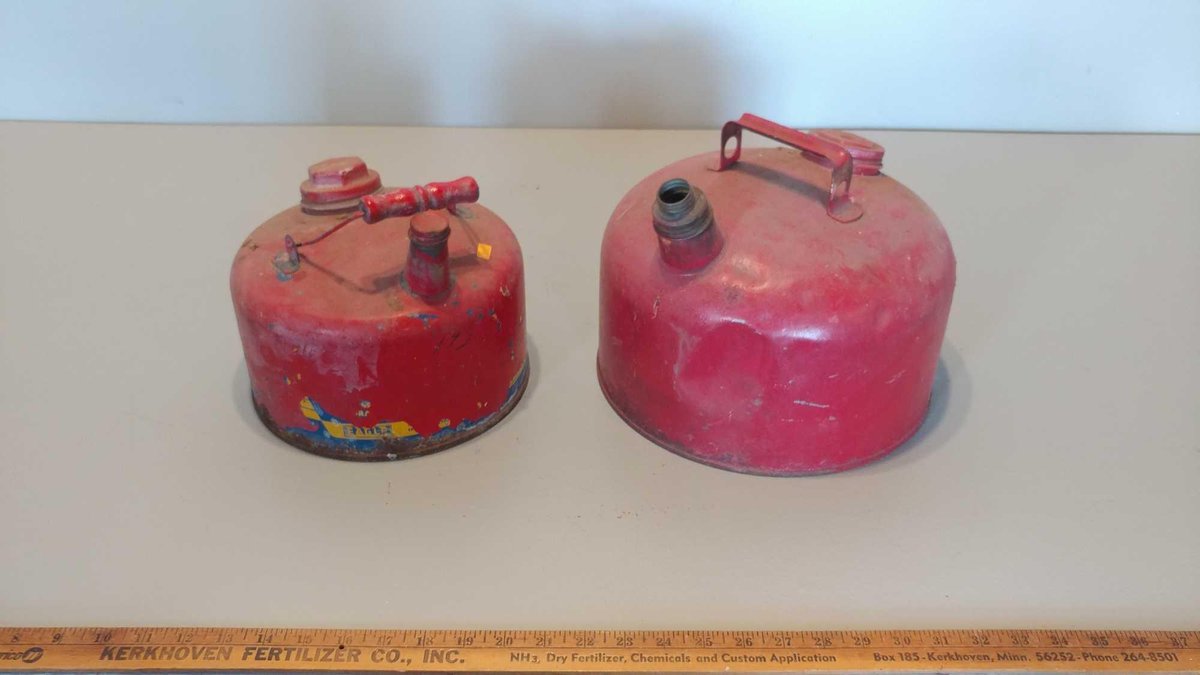 (2) VINTAGE GAS CANS