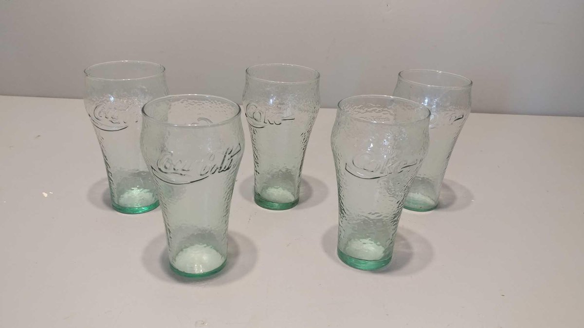 (5) COKE GLASSES