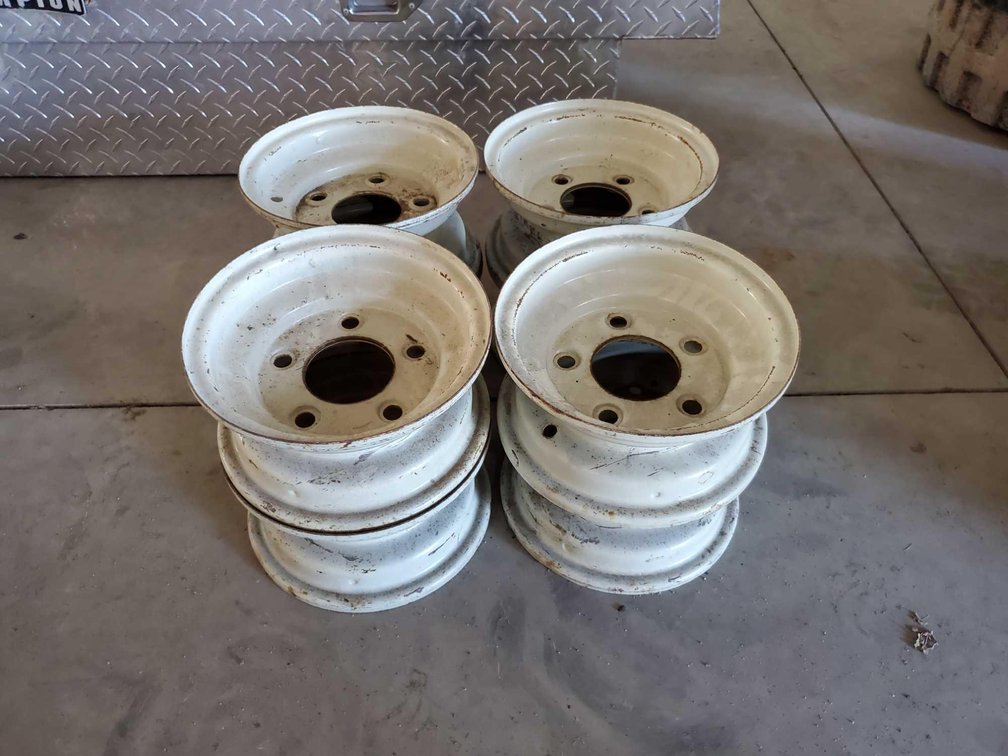 (8) 9" 5-HOLE STEEL TRAILER RIMS