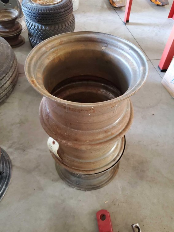 (3) 13" OPEN CENTER TRAILER RIMS