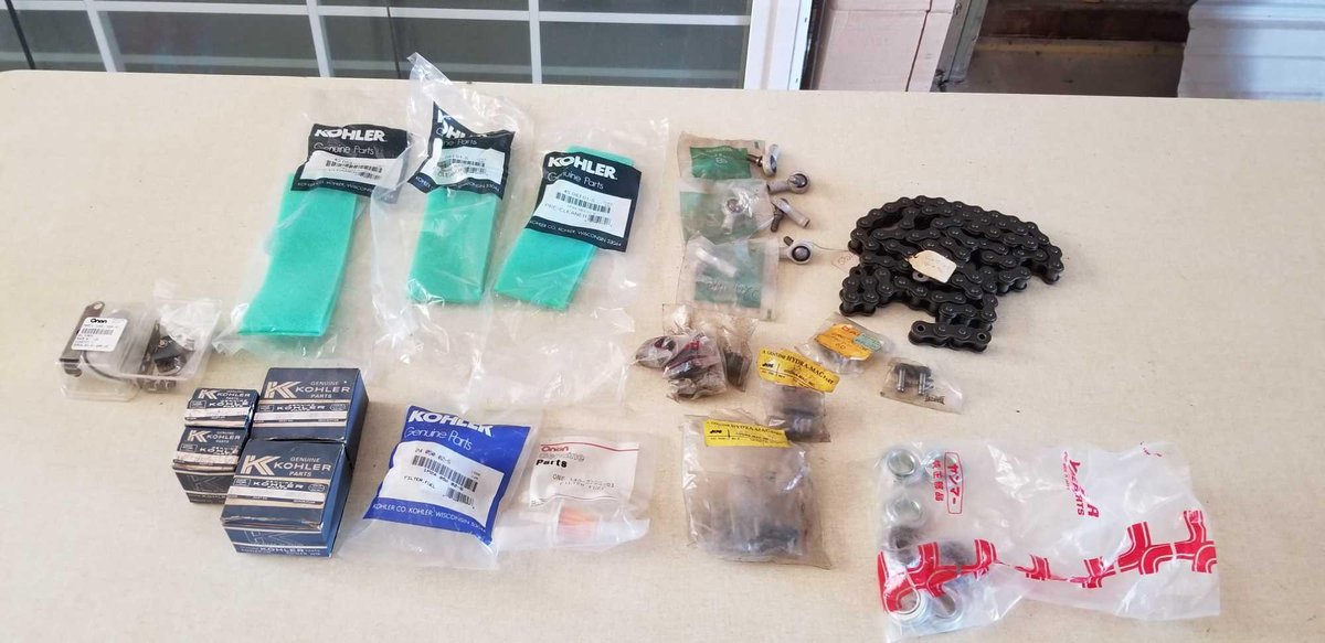 ASSORTMENT OF KOHLER MOWER PARTS & HYDRA-MAC PARTS