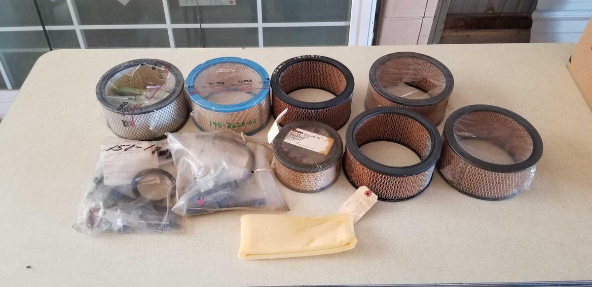 (7) ONAN AIR FILTERS, (2) ONAN GOVERNOR, ALTERNATOR & PUMP ADAPTER