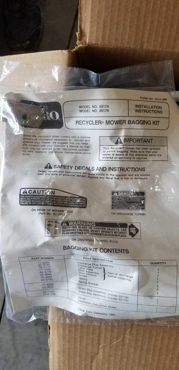 TORO REAR BAGGING KIT FOR 21" MOWER