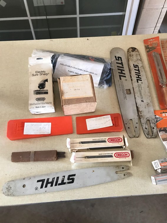 ASSORTMENT OF STIHL & OREGON SAW CHAIN PARTS & ACCESSORIES