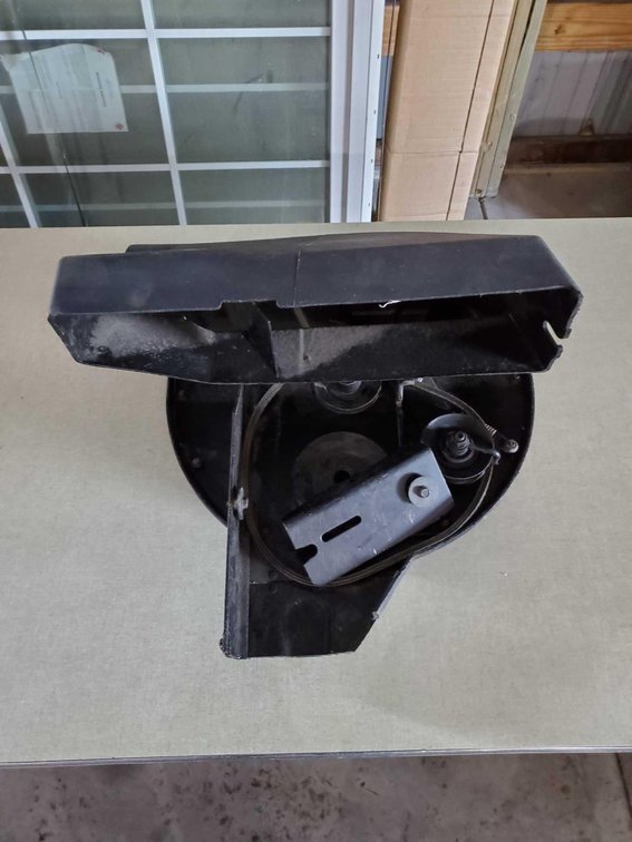 SIMPLICITY ATTACHMENT FOR A GRASS CATCHER FOR A RIDING MOWER