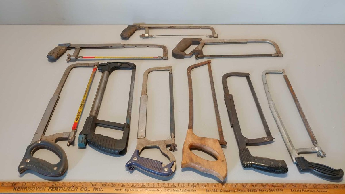 (9) ASSORTMENT OF HACKSAWS