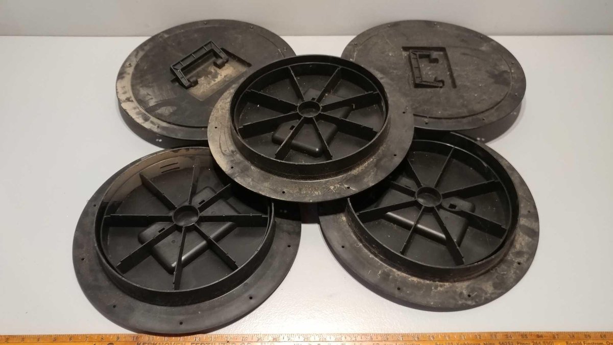 (5) ICE FISHING HOLE COVERS