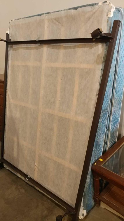 FULL SIZE BED FRAME W/BOX SPRING & MATTRESS 