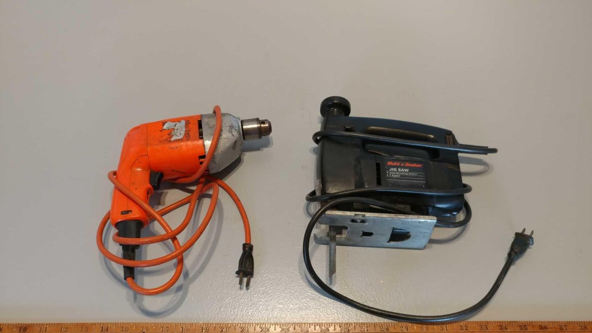 BLACK & DECKER DRILL, AND BLACK & DECKER JIG SAW