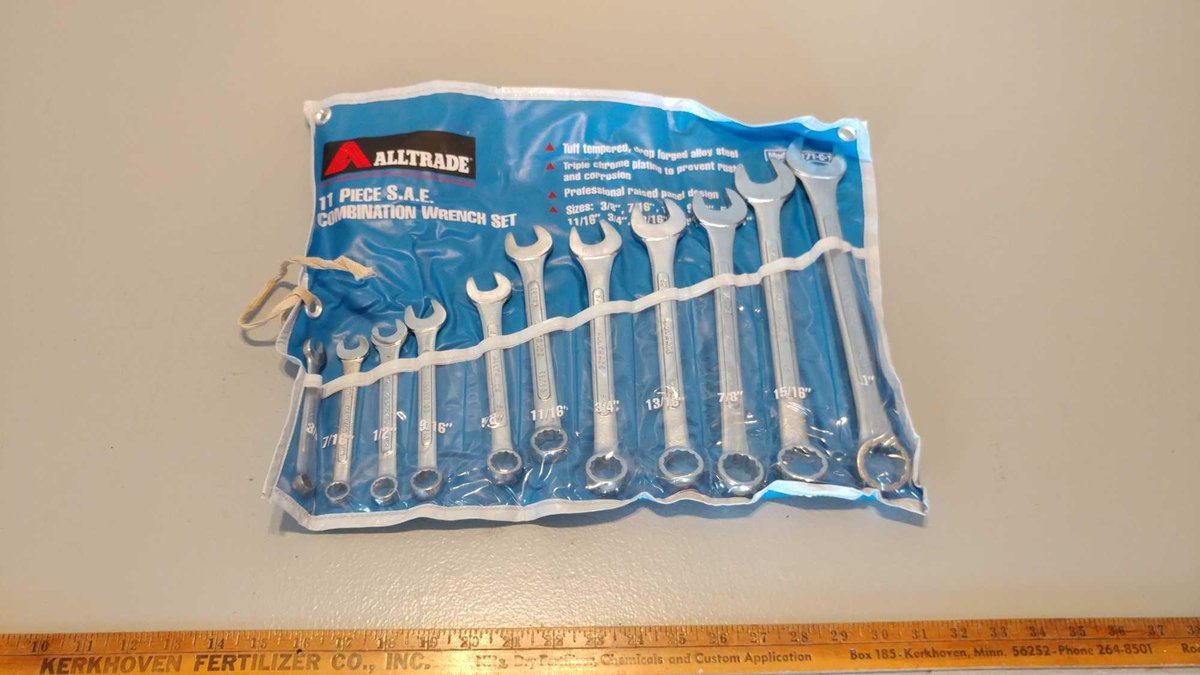 ALLTRADE 11 PIECE S.A.E. COMBINATION WRENCH SET