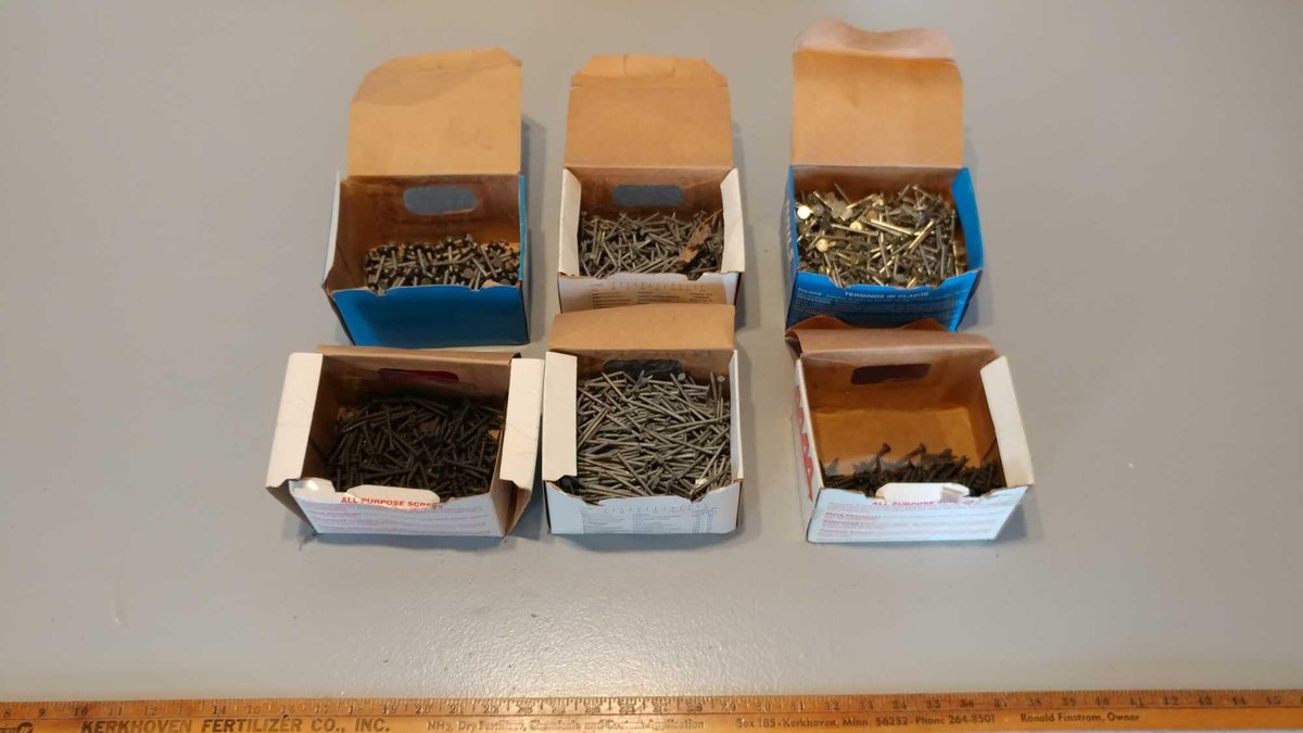 LARGE ASSORTMENT OF NAILS & SCREWS