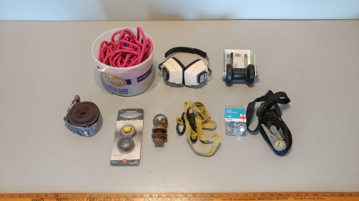 EAR PROTECTION, NYLON LOCK NUTS, ROPE, AND MISC