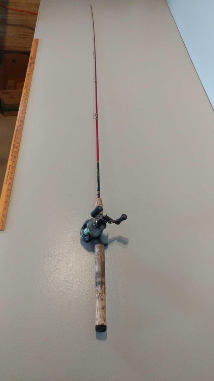 BERKLEY CHERRYWOOD GRAPHITE ROD 6'6" MEDIUM.QUANTUM ME100H METRIX REEL