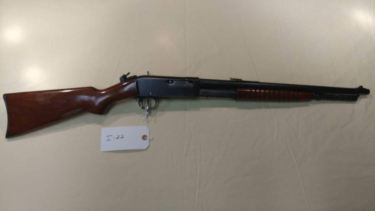 (I-22)  REMINGTON MODEL 14, 35 CAL REM, PUMP SN# 123081  (LOCATED AT MIKES GUN SHOP IN BENSON MN, FO