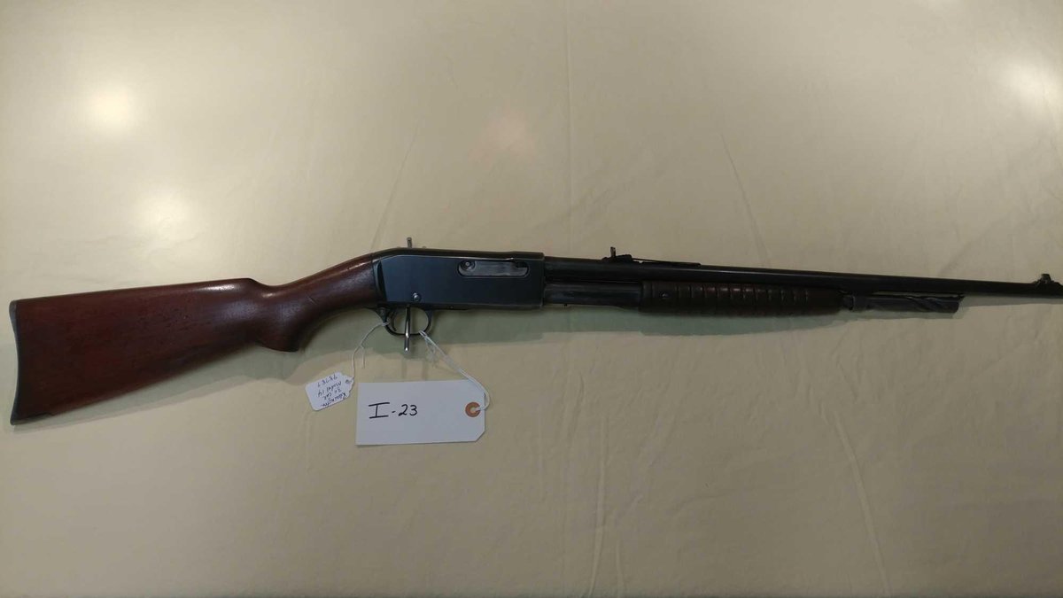 (I-23) REMINGTON MODEL 14, 30 CAL REM, PUMP, SN# 98787 (LOCATED AT MIKES GUN SHOP IN BENSON MN, FOR 