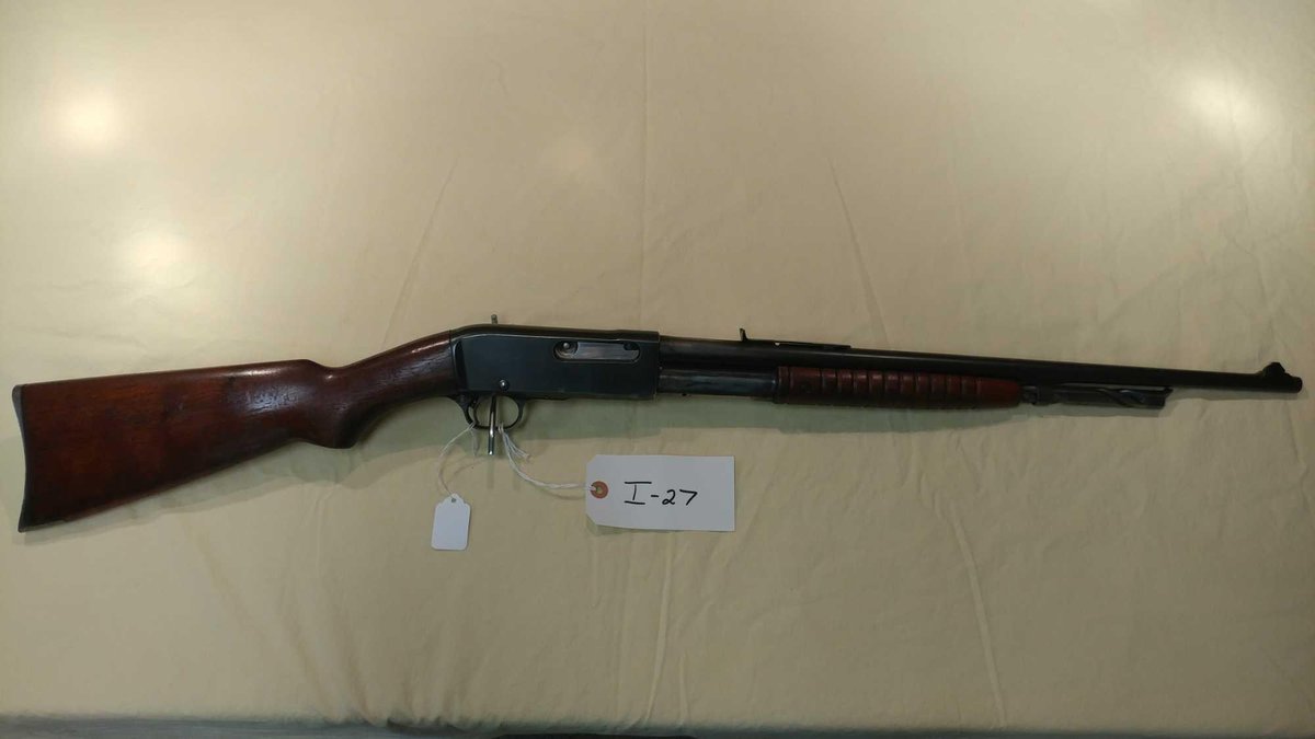 (I-27) REMINGTON MODEL 14, 30 CAL REM, PUMP, SN# 112843 (LOCATED AT MIKES GUN SHOP IN BENSON MN, FOR