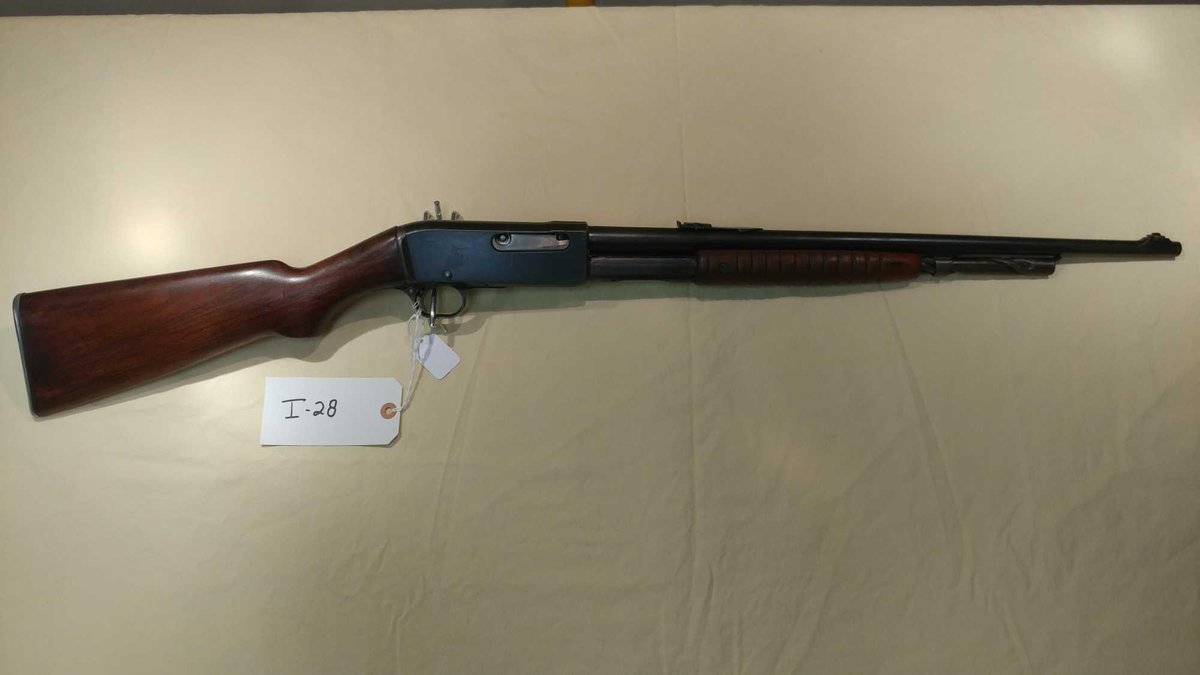 (I-28) REMINGTON , 25 CAL REM, PUMP, SN# C59076 (LOCATED AT MIKES GUN SHOP IN BENSON MN, FOR MORE IN