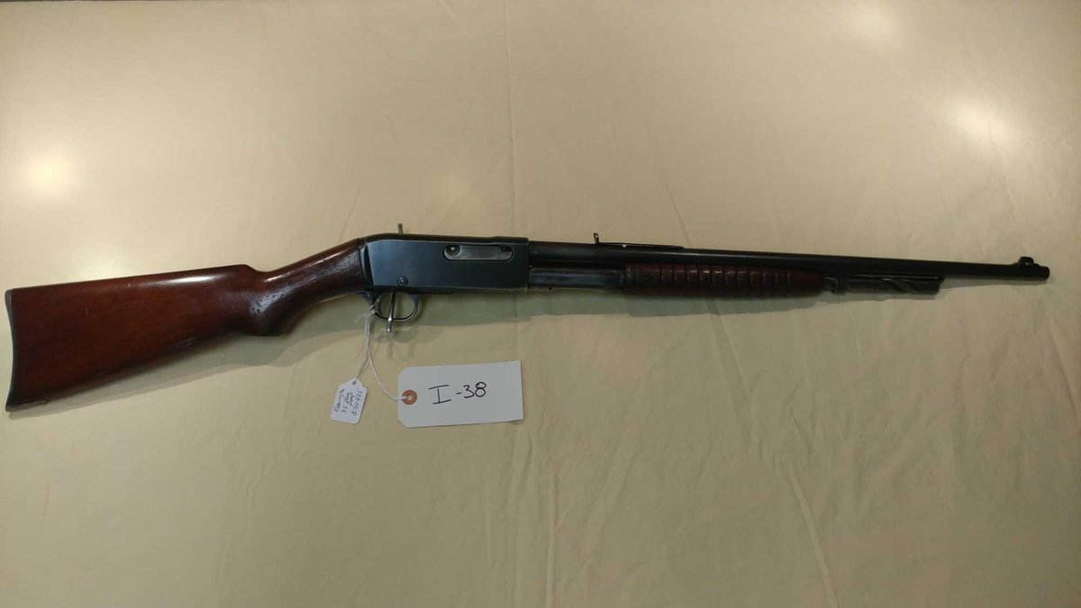 (I-38) REMINGTON, 35 CAL REM, PUMP, SN# C90425 (LOCATED AT MIKES GUN SHOP IN BENSON MN, FOR MORE INF