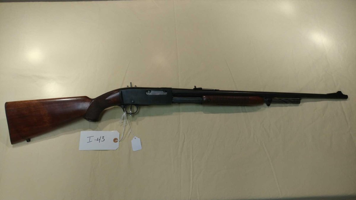 (I-43) REMINGTON MODEL 141 " THE GAME MASTER", 35 CAL REM, PUMP, SN# 14618 (LOCATED AT MIKES GUN SHO