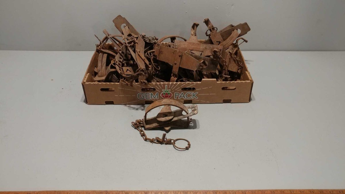 (I-576) ASSORTMENT OF SINGLE SPRING FOOT HOLD TRAPS (LOCATED AT ZIELSDORF AUCTIONS)