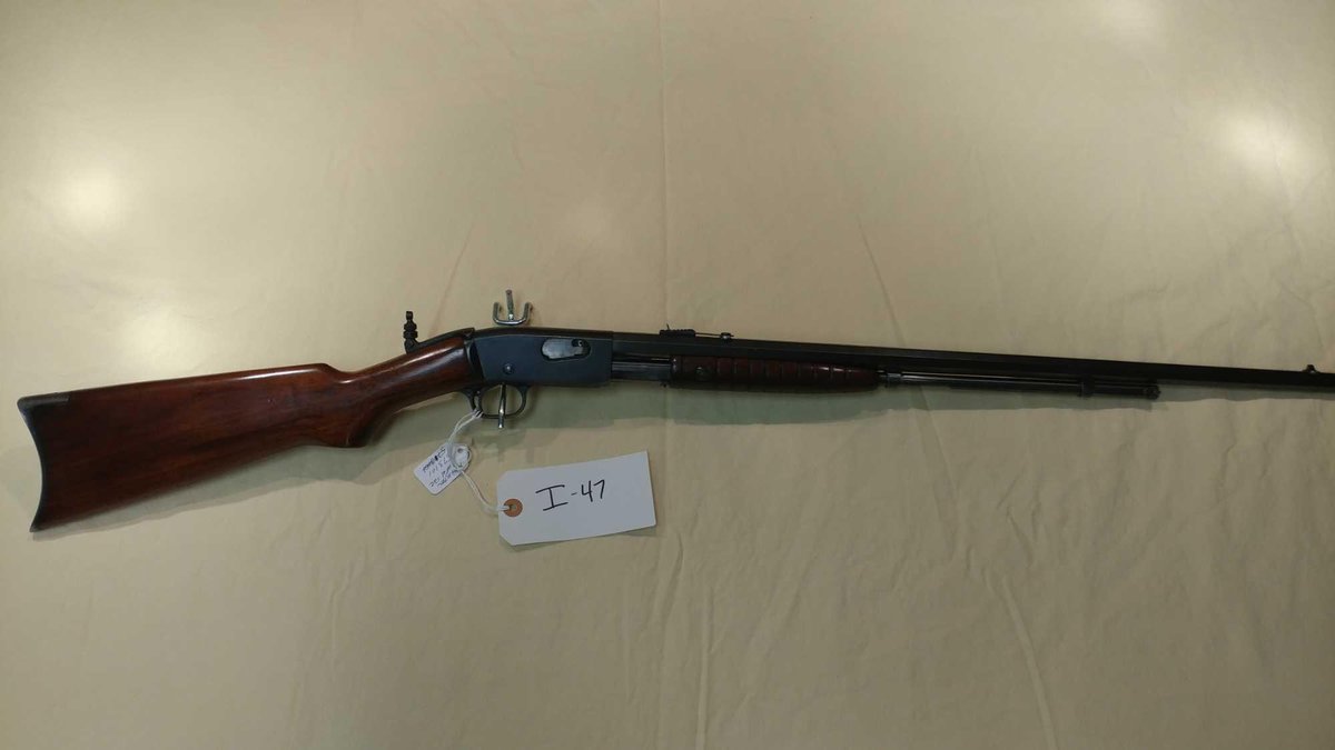 (I-47) REMINGTON MODEL 12 C, .22 SL/LR, OCTAGON BARREL, PUMP, SN # RW573101 (LOCATED AT MIKES GUN SH