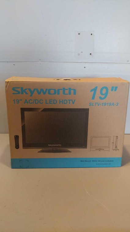 (I-465) SKYWORTH 19" AC/DC LED HDTV, MODEL#SLTV-1919A-3, (NEW IN BOX), (ITEM AT ZIELSDORF AUCTION)