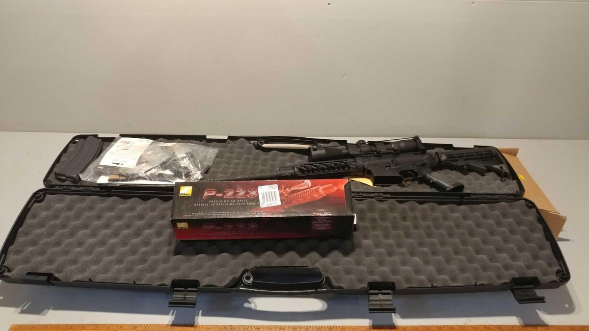 (i-220) STAG ARMS MODEL 3GT 223 5.56MM W/ NIKON P-223 SCOPE 3-9X40 MATTE BDC 600, (1) 20 ROUND MAGAZ