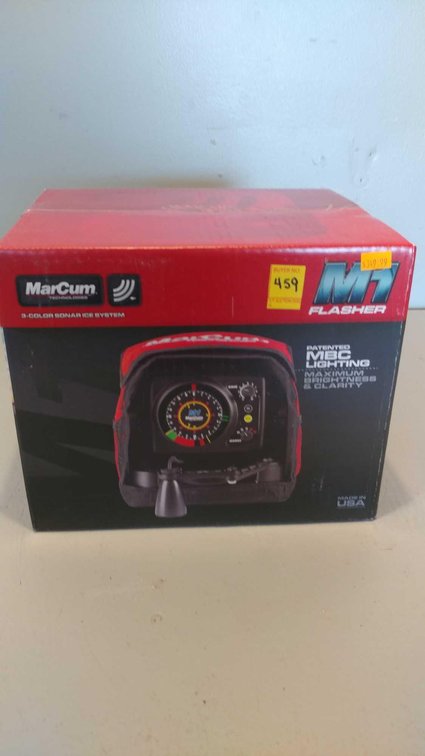 (I-459) MARCUM M1 FLASHER, 3-COLOR SONAR ICE SYSTEM, MBC LIGHTING,  (NEW IN BOX), (ITEM AT ZIELSDORF