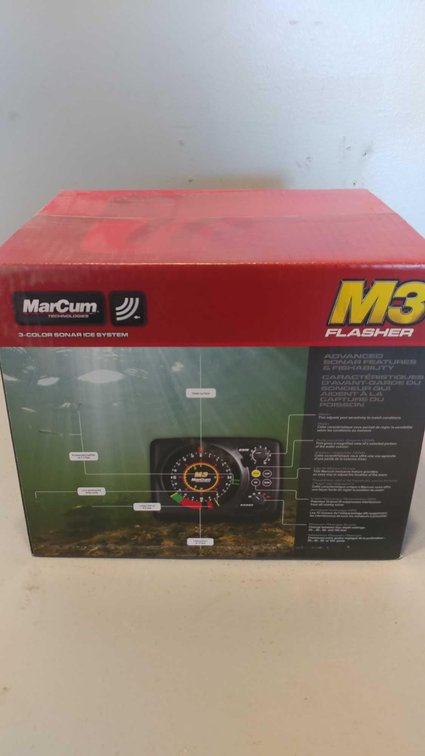 (I-460) MARCUM M1 FLASHER, 3-COLOR SONAR ICE SYSTEM, MBC LIGHTING, (NEW IN BOX), (ITEM AT ZIELSDORF