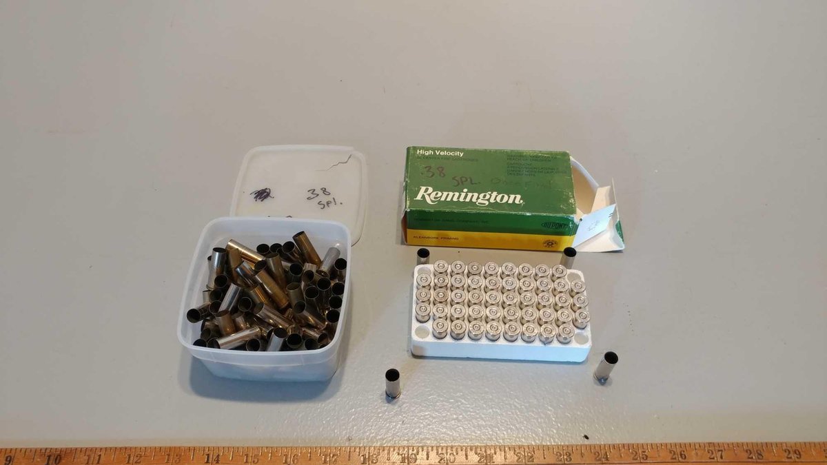 (I-40) 38 SPL. BRASS, 158 FIRED ONCE (ITEM AT ZIELSDORF AUCTIONS)
