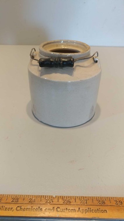 ANTIQUE CROCK WITH HANDLE