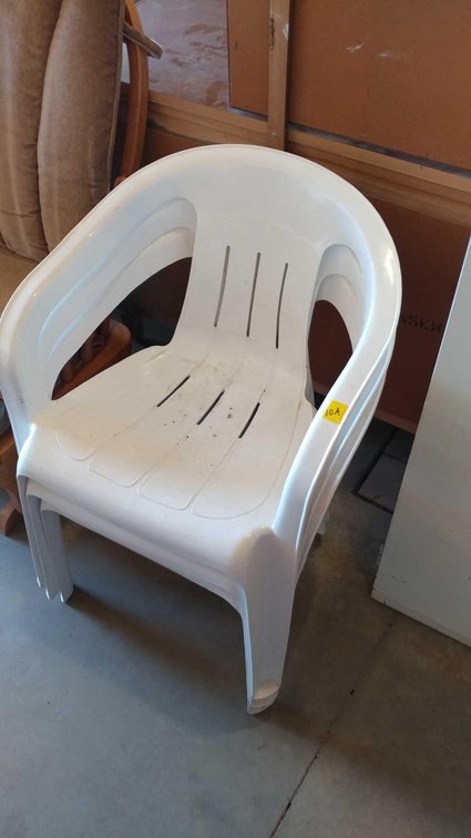 (3) PLASTIC PATIO CHAIRS