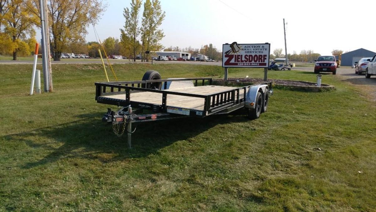 (I-48) (TITLE) 2020 PJ 83” X 20’ SIDE AND REAR RAMP TANDEM AXLE TRAILER, 2 5/16" BALL, VIN# 3CVUL2025L2607381
