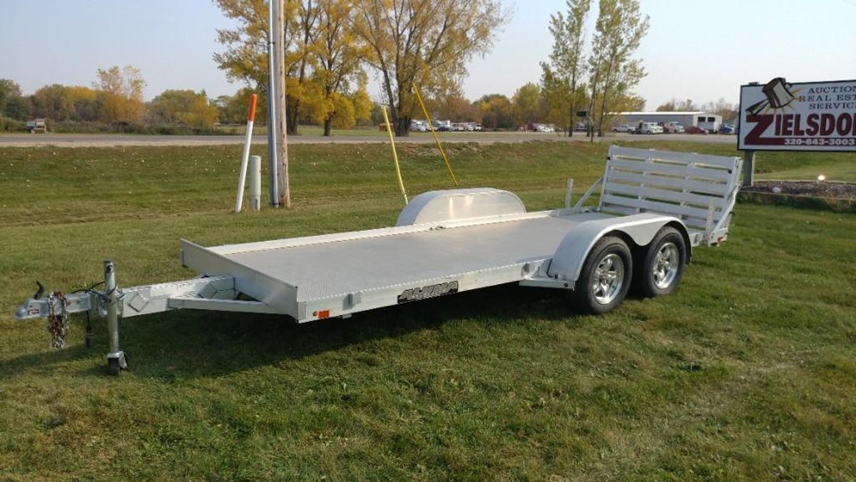 (I-49) (TITLE) 2017 ALUMA 6316BT 63.25" x 193" BED SIZE TANDEM AXEL 2,000LB AXLES ALUMINUM TRAILER, 2" BALL, VIN# 1YGUS1622HB155855