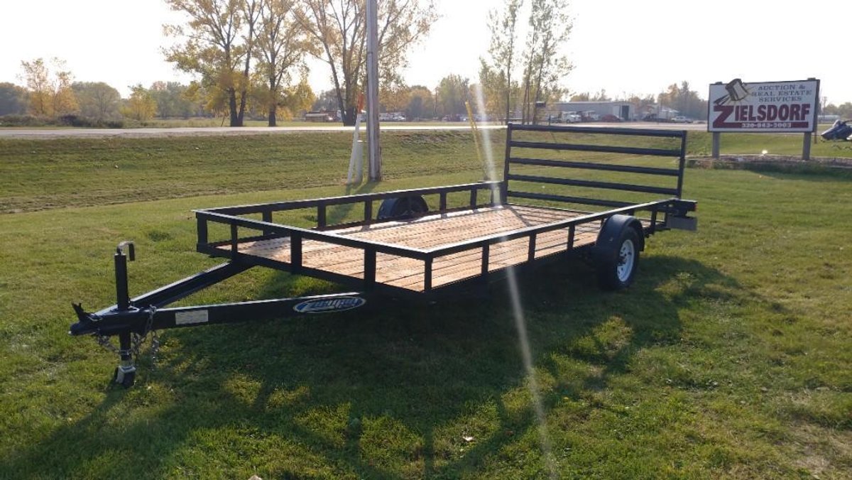 (I-51) (TITLE) 2018 ZIEMAN 7’ X 14’ SINGLE AXLE TRAILER W/ 12” SIDES AND RAMP, WOOD DECK, 2" BALL, VIN# 1ZCF17013K354530