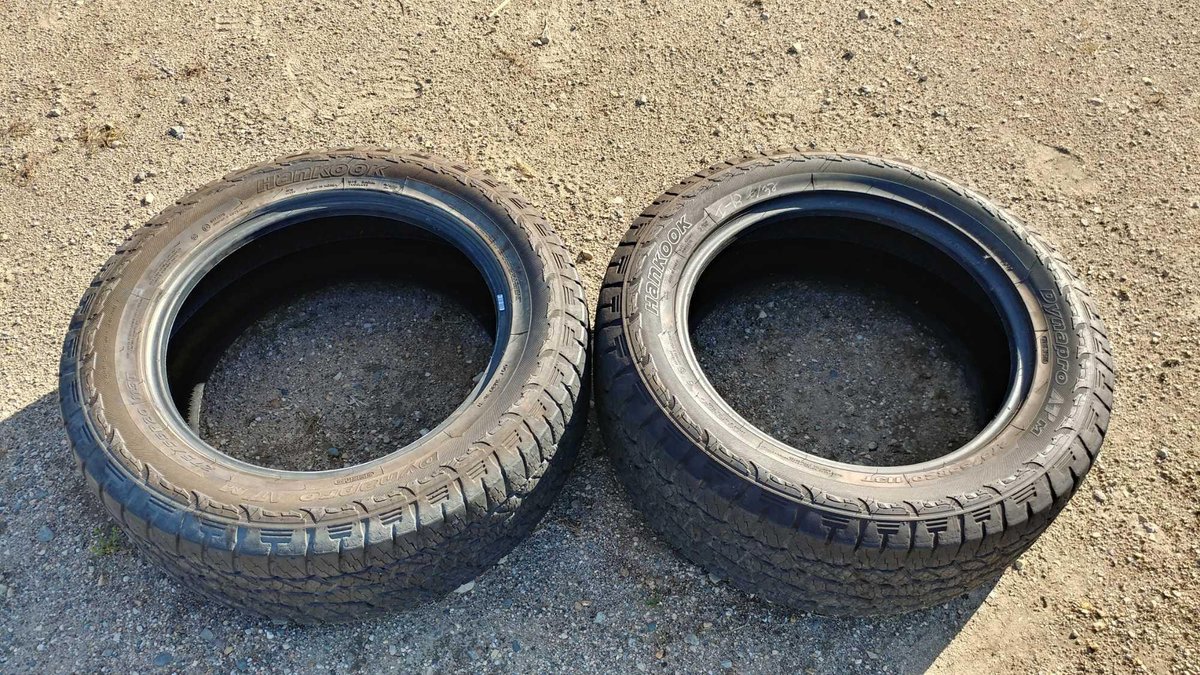 (I-18) (2) HANKOOK DYNAPRO ATM 275/55 R20 APPROX. 8/32 TREAD TIRES