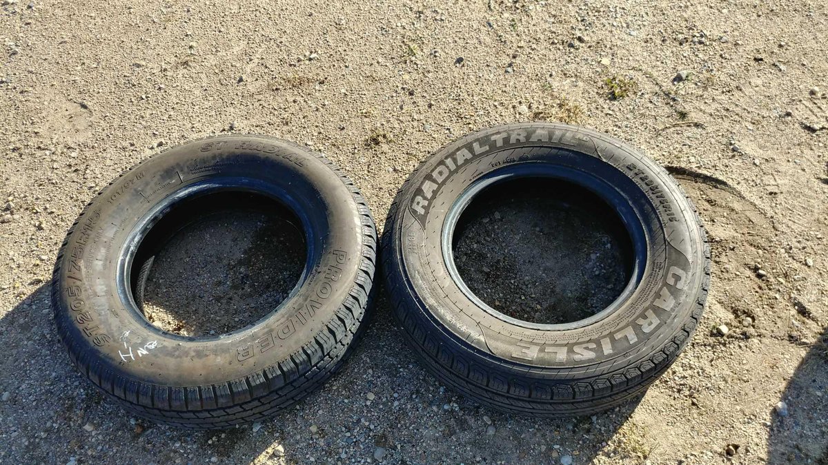 (I-22) (2) PROVIDER ST RADIAL ST205/75 R15 APPROX. 7/32 TREAD TIRES