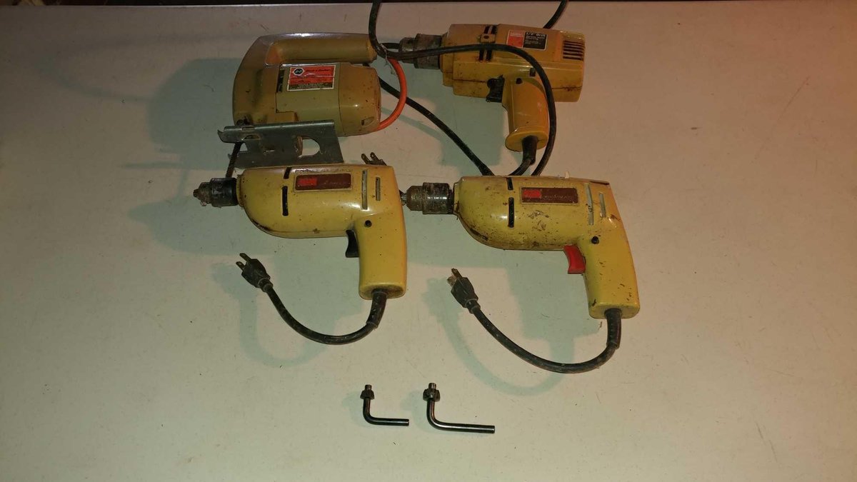 (3) ELECTRIC DRILLS AND JIG SAW