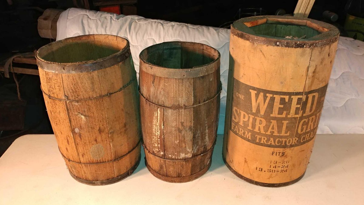(3) VINTAGE NAIL KEGS