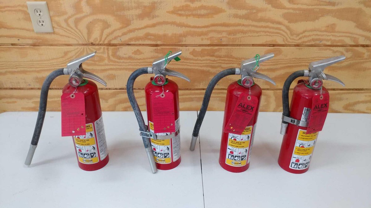 (4) FIRE EXTINGUISHERS, (4) MODEL TCP-5LH