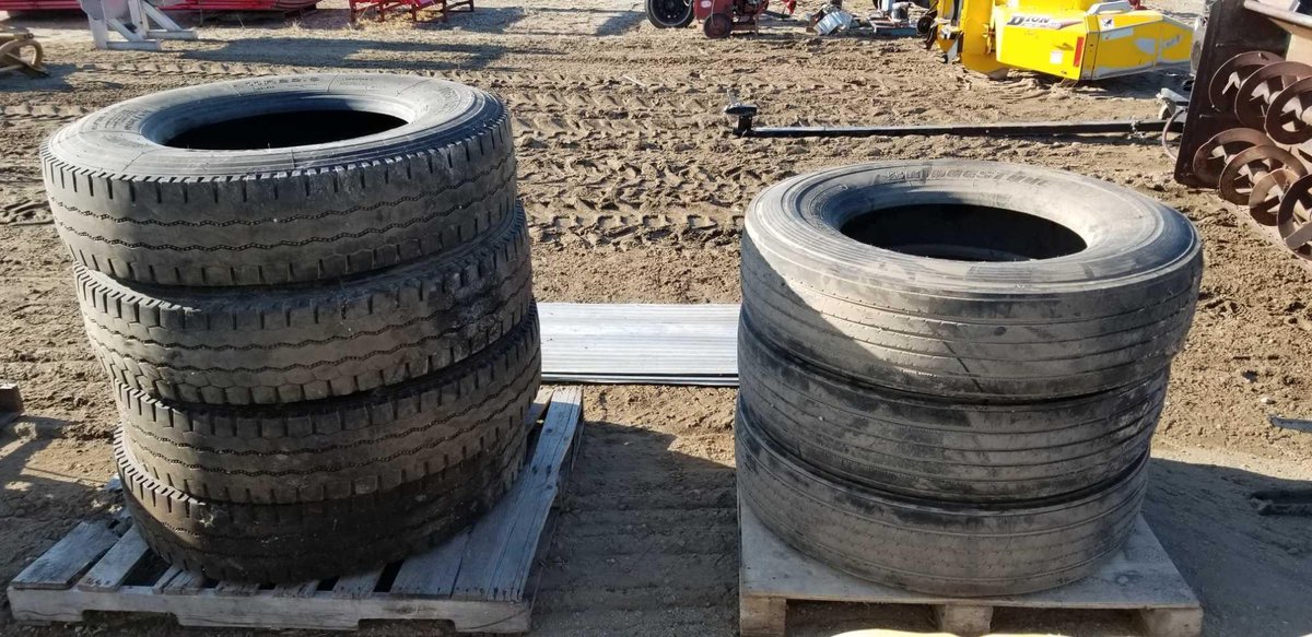 (I-52) (7) 11R22.5 SEMI TIRES  (ITEM AT ZIELSDORF AUCTIONS)