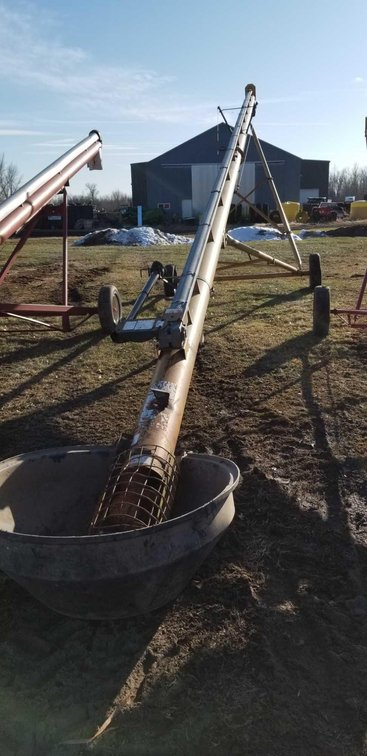 (I-23)  10" X 60' ALLOWAY AUGER, 540 PTO, SIDE SHAFT, MANUAL RAISE/ LOWER (ITEM AT ZIELSDORF AUCTION
