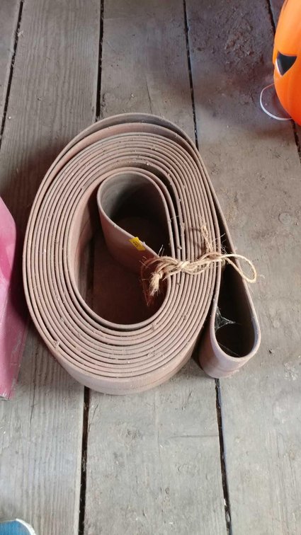 (A) ROLL OF BELTING (LENGTH UNKNOWN, 6" WIDE)