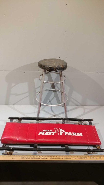 MECHANICS CREEPER AND SHOP STOOL