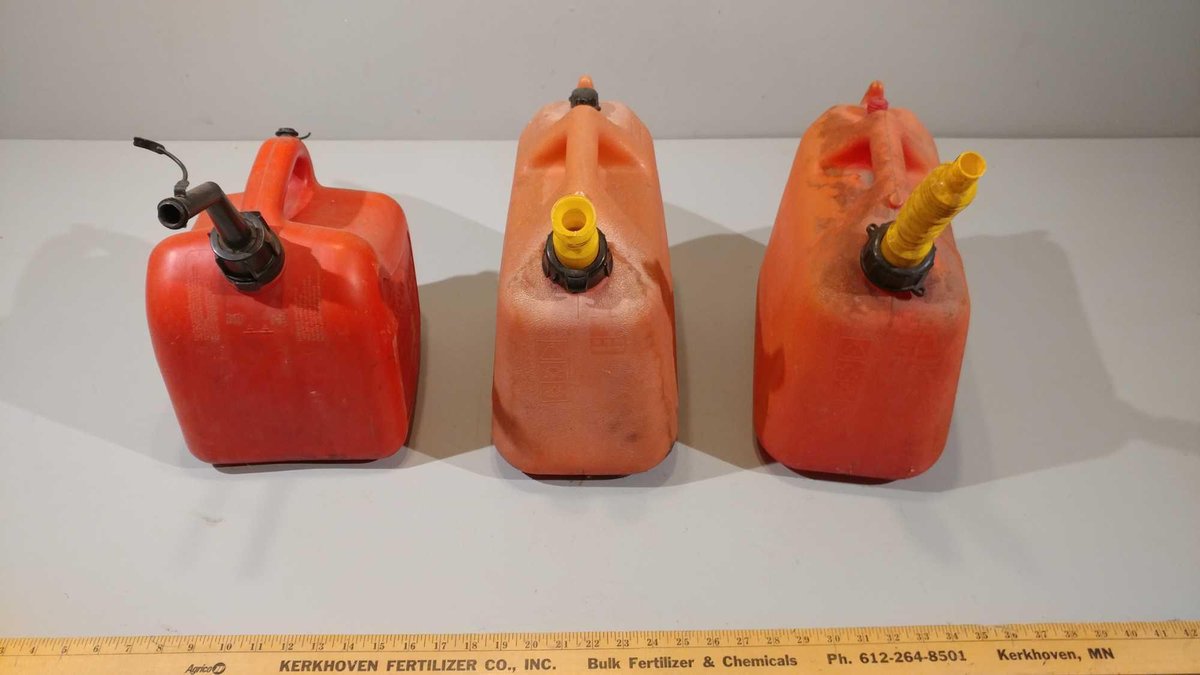 (3) POLY GAS CANS