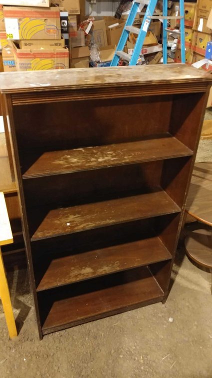 BOOK SHELF W/4 SHELVES (25" X 8.5" X 44")